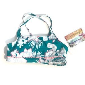 NWT Angel Beach Blue Bikini Top